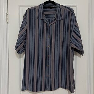 Tommy Bahama Men’s 100% Silk Shirt Short Sleeve LARGE
